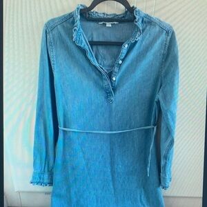 Elegant Blue Denim Mini Dress